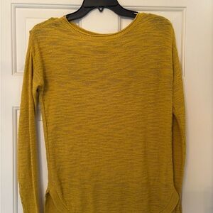 LOFT Sunflower Mustard Yellow Knit Top, Medium